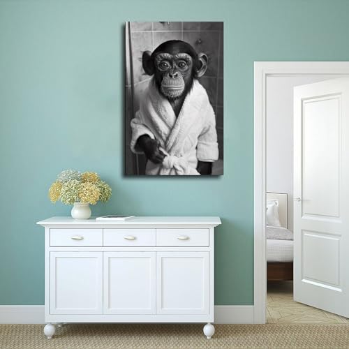 Toile singe en peignoir impression haute definition 40 x 60 cm - 4