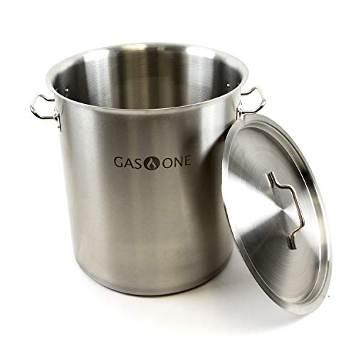 Gas One TP-32 Fryer Pot 32 Quart - All Purpose - Stainless Steel Tri-Ply Bottom thumb #2