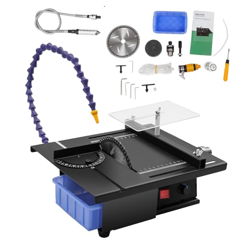 1850W Gem Faceting Grinder and Polisher Machine, Table Saw Jewelry Rock Grinding Polishing Tool, 0-10000RPM, Gem Faceting Cutting Carving Machine for Cutting Jade, Wood, Metal DIY
