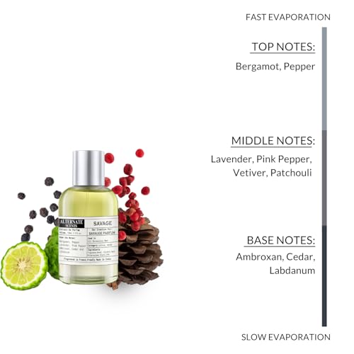 Image of Alternate Scents Savage Long Lasting 100ml Perfume For Man |Strong& long Lasting with 30% Oil Concentration| Spicy Fresh Woody| Fragrance From France | Made In India|