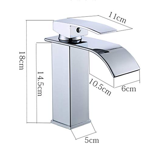 Robinet d'évier cascade à large bouche carrée pour rénover une salle de bain - 4