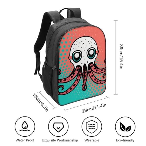 Mochila 3D estampado infantil de anime y pulpo escolar para niños y niñas 2