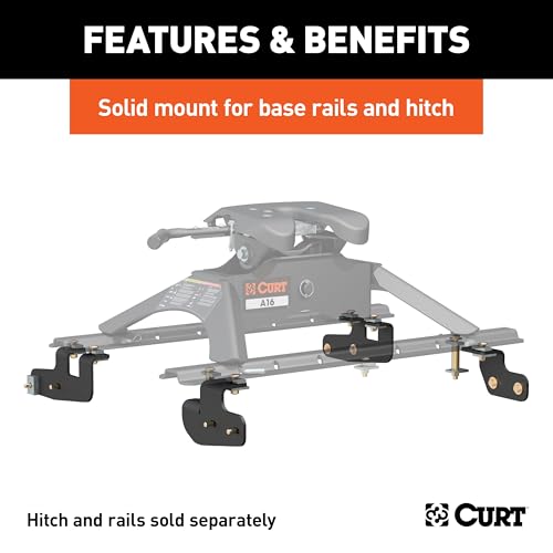 CURT 16427 Fifth Wheel Bracket Kit de acero premium de alta durabilidad 4
