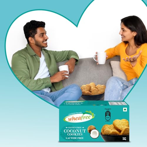 Image of Wheafree Gluten Free Coconut Cookies | 200g | Tasty Crunchy and Coconut Flavoured Cookies | Best Tea Time Snacks | Egg Free