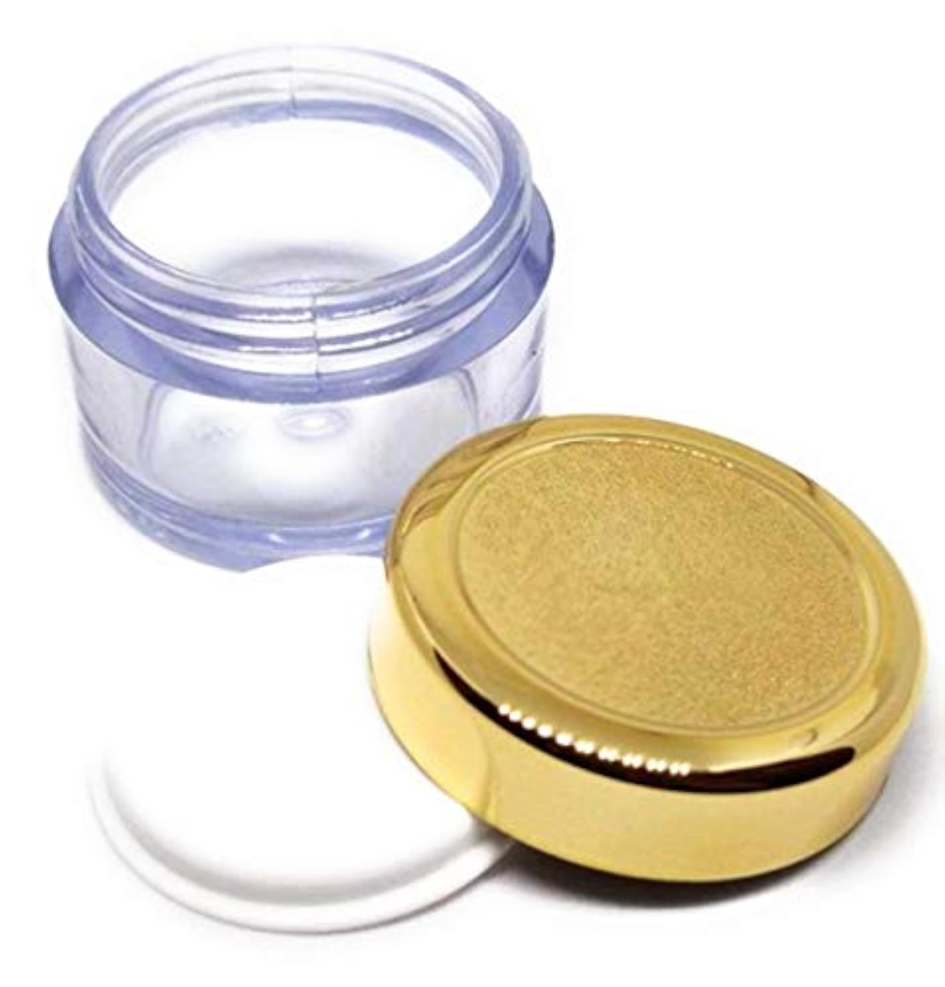 Acrylic 8gram Royal Gold Cap Glass Transparent Cosmetics Jar