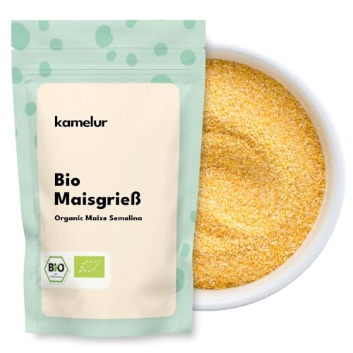 Kamelur Bio Maisgrieß Polenta (500g) - BIO Maisgriess für eine cremige Polenta
