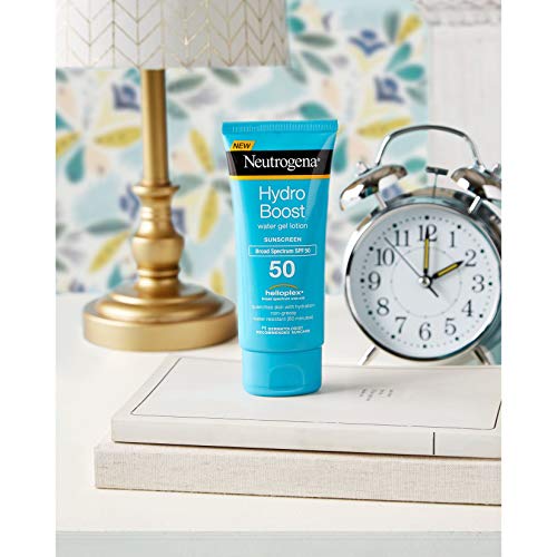 Neutrogena Hydro Boost Water Gel Sunscreen Lotion With Broad Spectrum Spf 50, Water-Resistant Hydrating Body Sunscreen, Non-Greasy, Hyaluronic Acid, Travel Size, 3 Fl. Oz, Pack Of 3 #TOP5