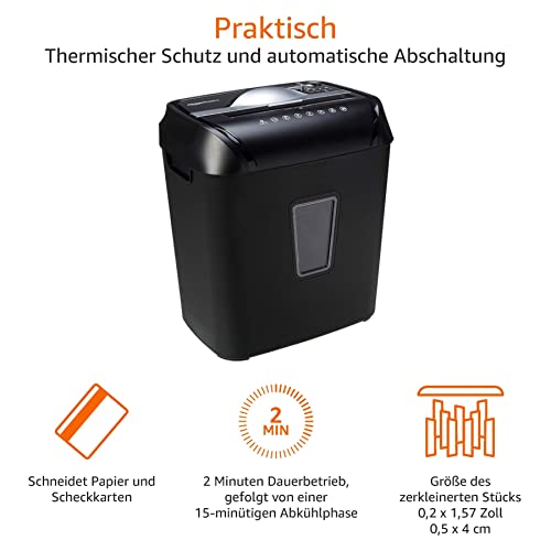 Aktenvernichter Amazon Basics Kreuzschnitt-Schredder im Vergleich