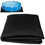 DriSubt Almohadilla redonda de forro de piscina de 12 pies para piscinas sobre el suelo, duradera para evitar avances y prolongar la vida de las piscinas (cuadrado# Dia 4M)