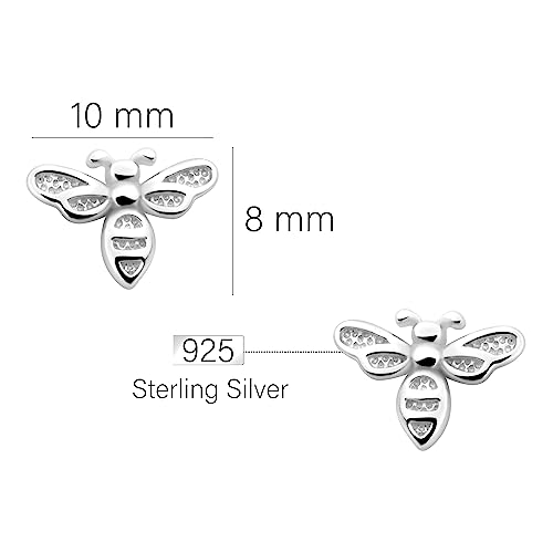 Pendientes de abeja SOFIA MILANI de botón en plata 925 para look de oficina 4
