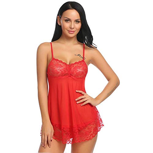 Sous-vêtements érotiques nuisette babydoll maille transparente