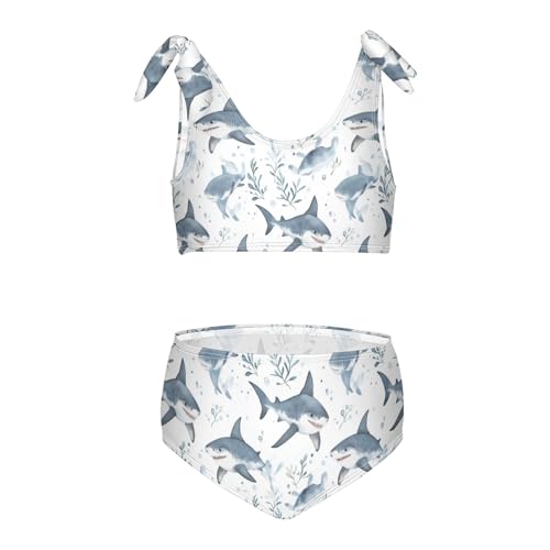 Girls Swimsuit Cute 2-Piecing Kids Bathing Suit with Adjustable Strap