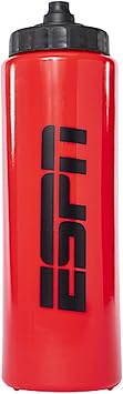 ESPN Squeeze Sport Water Bottle 30 ounce Red