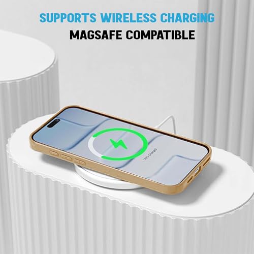 Image of Kratos Active Grip Silicone Case Cover Compatible with iPhone 17 Air - Enhanced Protection, Wireless Magnetic Charging Case with Raised Edge Camera & Screen Protection, Shock-Resistant Design Brown