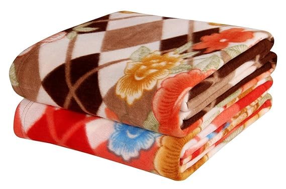 Image of All Season Multipurpose Polar Fleece Special Heavy Winter Light Weight Polar Fleece Blanket for Single Bed Warm Cozy Multicolor AC Blanket (90 x 60 inches) (Multicolor Pack of 2, Single)