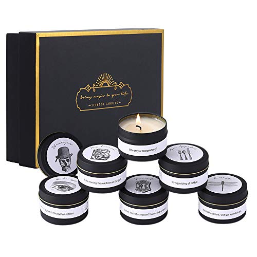 Scented Candles - Best Friend, Friendship Gifts for Women - Birthday Gifts for Friends Female - Going Away Gifts for Friends Moving - Bestie, BFF, Coworker (Black)