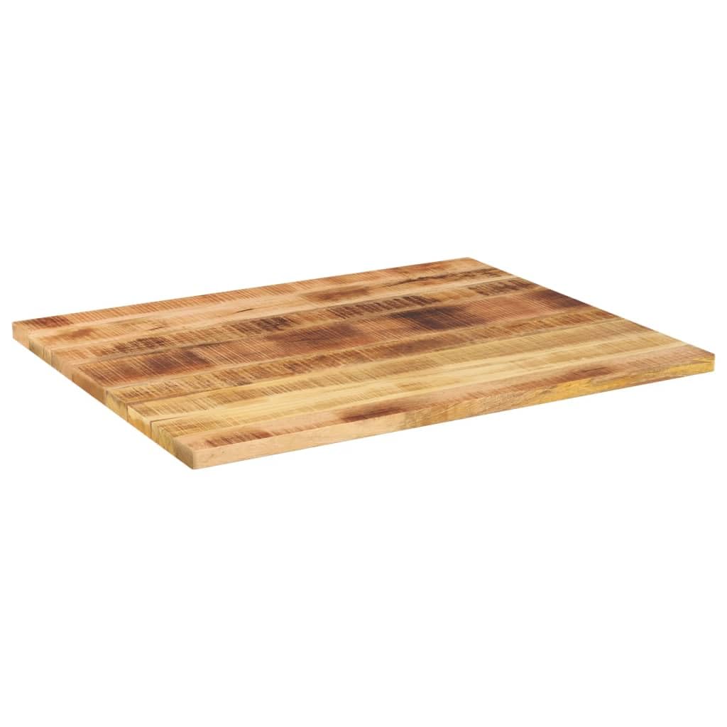 Tavolino, 90 x 80 x 3,8 cm, rettangolare, in legno di mango grezzo