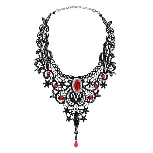 Boland 73129 - Halsband Vampir Gisela, Halskette für Kostüme, Halloween und Karneval, Hexe