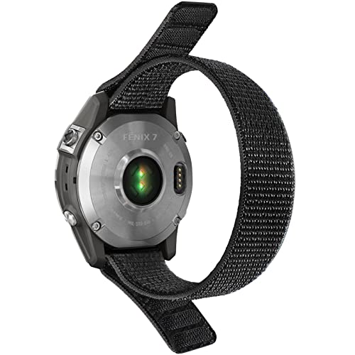 Songsier Fenix 7 Correa, 22mm Correa Deportiva de Ajustable Nailon de Secado Rápido para Fenix 8 47mm, Fenix 7 Solar, Fenix 6, Fenix 6 Pro, Fenix 5, Fenix 5 Plus, Garmin Forerunner 945, 935