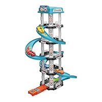 Parking Garage Toy Playset – Racing Car Ramp, Pretend Play Toy | Multi-Level Track with Garage and Mini Cars, Educational Vehicle Game for Preschool Kids, Boys and Girls, Ideal for Learning