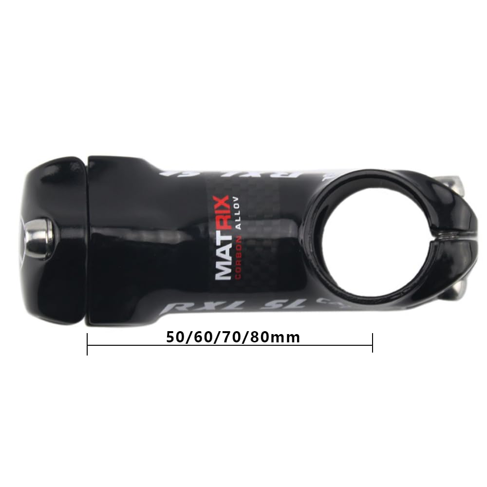 RXL SL PRO Lega di Alluminio Rivestito in Fibra di Carbonio della Bicicletta della Strada/MTB Gambi Manubrio Parti di Biciclette 25.4 * 50/60/70/80mm Nero 3K Lucido (25.4 * 80mm)