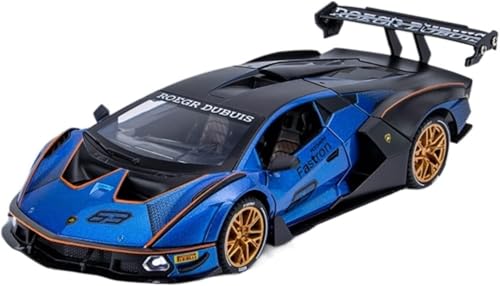 Image of 1:24 Scale Lamborghini SCV12 Toy Car | Metal Pullback Diecast Car for Kids with Openable Doors, Sound, Light Effects Toy for Car Enthusiasts (Color As Per Available),orange,black