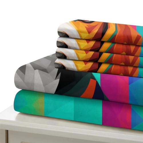 Funda nórdica con estampado 3D de perro de 220x240cm, juego de cama reversible de microfibra 7