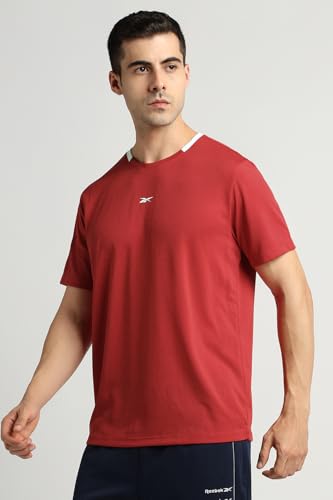 Image of Reebok Men's Sport T-Shirt - Moisture Wicking Sports T-Shirt | Workout Running Training Tshirt for Men's | Half Sleeve Active Tee