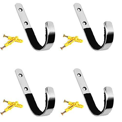 HEKAGURA Four Sets Gun Rack Storage Rifles Shotgun Hooks Wall Mount Hangers for Any Rifles Shotguns Archery Bow with Soft Padding and Heavy Duty Steel