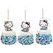 DecoPac Hello Kitty® Rings, Cupcake Decorations Featuring Hello Kitty and Mimmy, Pink And Yellow - 24 Pack