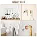 HOMEBROS Kitchen Utensil Hanger, Adhesive Utensil Holder Wall Mount Kitchen Rack Rail with 12 Hooks, Space Saving and No Drilling, White, 2 Pcs