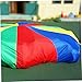 Holibanna Rainbow Design Parachute for Cooperative Team Game for Activities Encourages Teamwork and Motor Skills Development