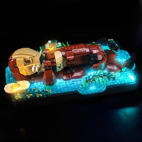 LocoLee Licht Kompatibel mit Lego 21366 Floating Sea Otters (Kein - Lego-Set) Dekorative Beleuchtung Set Compatible with Lego Schwimmende Otter