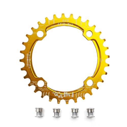 UPANBIKE Cadena estrecha y ancha para bicicleta 104 BCD de forma redonda de una sola cadena anillo 32T 34T 36T 38T