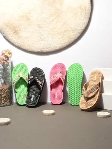 Image of DOCTOR HEALTH SUPER SOFT Women Flip Flops Slippers | Embroidered Comfortable Toe-Ring Sandals for Women | Lightweight Soft Cushioned Everyday Wear Casual Chappals