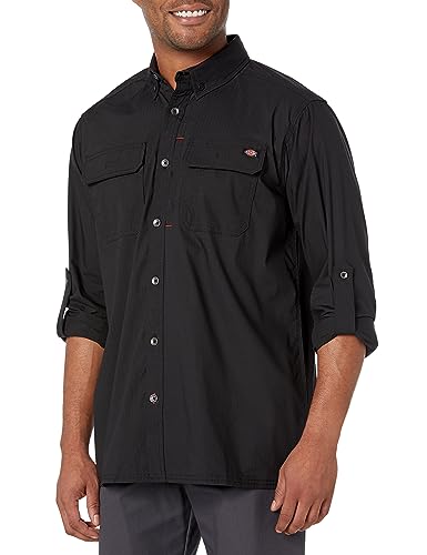 Amazon.com: Dickies Duratech Ranger Ripstop Shirt, Black, S