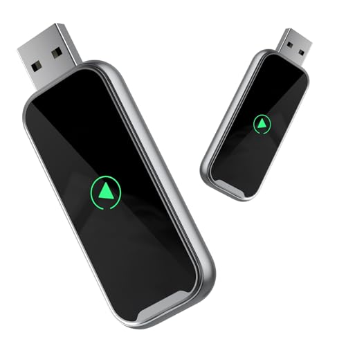 Qidoubird Wireless CarPlay Adapter, 2-in-1 Wired to Wireless CarPlay/Android Auto Converter, Plug & Play, Siri Control, Universal Compatibility for 1000+ Cars, iPhone & Android (Silvery Grey)