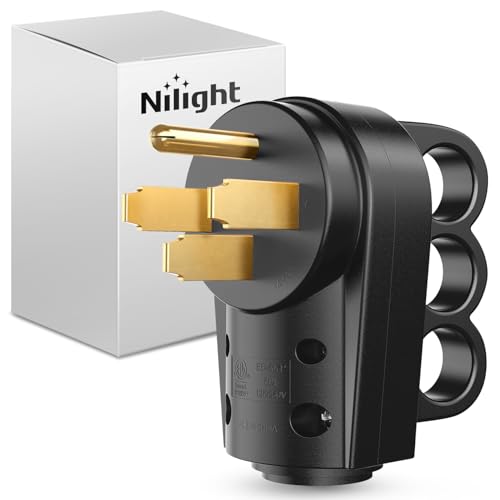 Nilight 50 Amp RV Male Plug (NEMA 14‑50P) with Handle