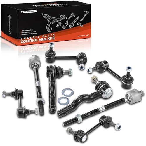 A-Premium Set of 8, Front & Rear Sway Bar Link, Inner Outer Tie Rod End, Compatible with Mazda RX-8 2004-2011, R2 1.3L