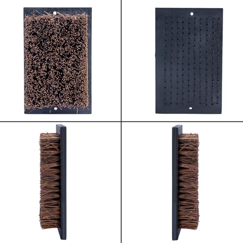 Heavy Duty Boot Scraper Brush Outdoor, Cast Iron Shoe Scrapers with Brushes, Boot Scrubber and Boot Cleaner Brush for Entryway, Garden, Farm (Replacement Bristle Brush)