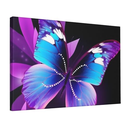 Impression sur toile papillon bleu pour habiller un mur vide avec un poster moderne 30x45