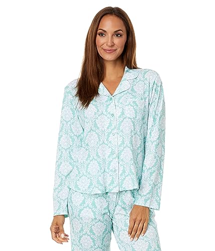 Image of Karen Neuburger Women's Petite Key Item Long Sleeve Girlfriend Printed Pj Set