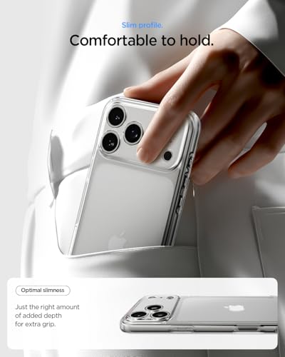 Image of Spigen for iPhone 17 Pro Max Case, Ultra Hybrid [TPU Covered Camera Control] [Anti-Yellowing] [No Magnet Ring] - Crystal Clear