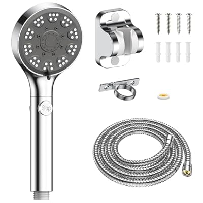 FASDUNT RV Shower Head with Hose, High Pressure Handheld Shower Head with On Off Switch, 7 Mode Shower Head for RV/Campers, Travel Trailer, Motorhome
