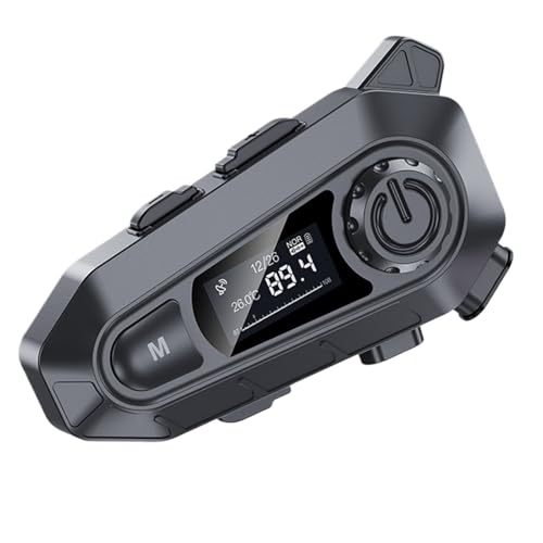 Generisch Auriculares intercomunicadores de motocicleta con borde cruzado, impermeables y con cancelación de ruido, función multijugador hasta 8 personas, calidad de voz HD para una comunicación