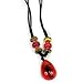 REALBUG Black Scorpion Necklace, Red