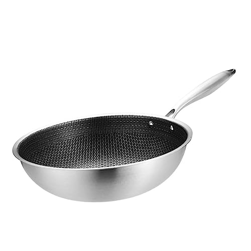 Wok de Acero Inoxidable con Mango Ergonómico y Diseño Panal miniatura 1