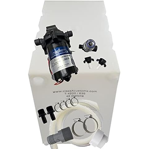 Class A Customs RV Fresh Water Tank with Plumbing Kit & Pump Cover