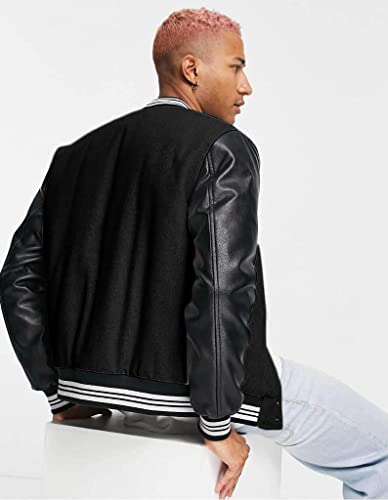 Image of BE SAVAGE Men's Regular Bomber Varsity Jacket
