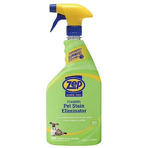 Zep Home Pro Foaming Pet Stain Eliminator - 24 Fl. Oz. - R53206 - Permanently eliminates indoor dog and cat odors from your home furnishings upholstery and textiles